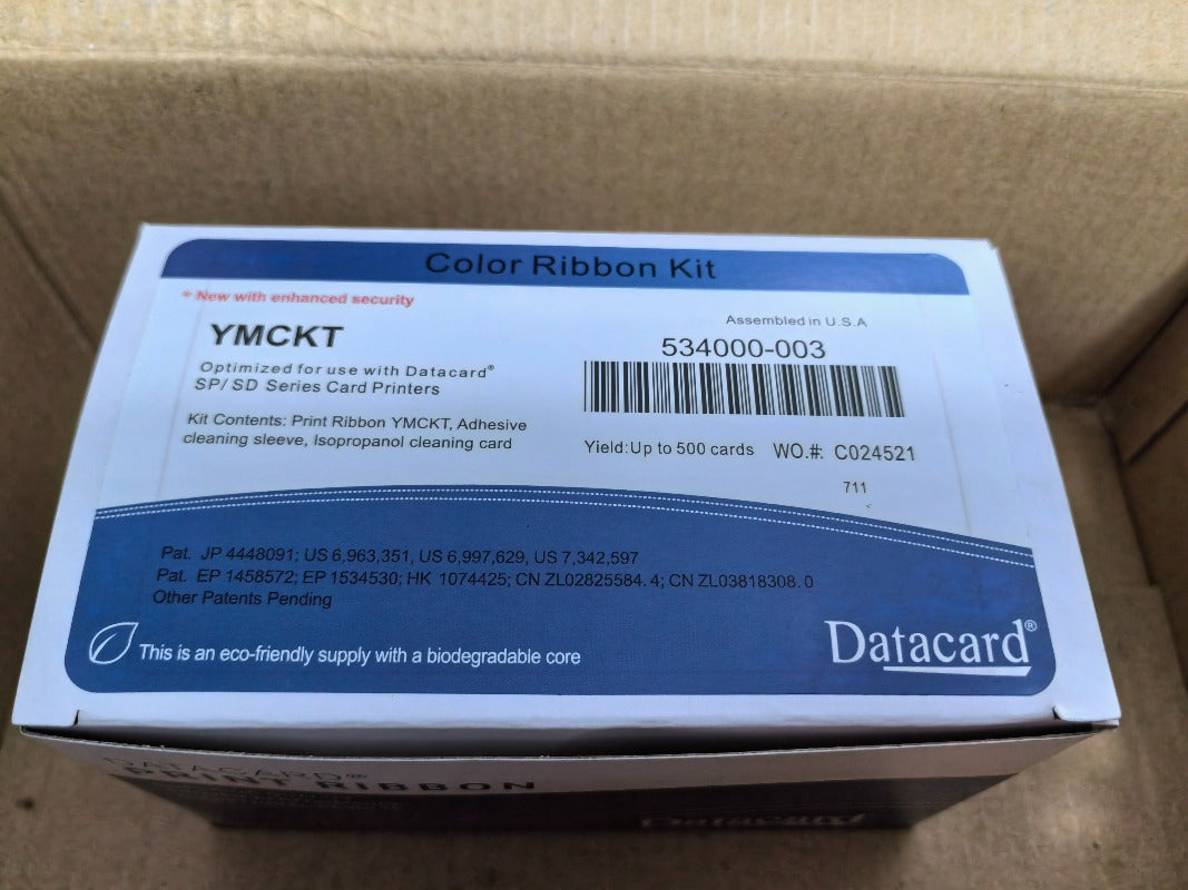 534000-003 Color Ribbon Kits (Replace 552854-504) - YMCKT for Datacard SP55 SP75