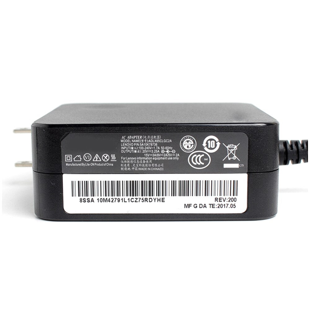 65W 20V 3.25A Type-C AC Adapter Charger fit for Lenovo Yoga 730 730-13IKB Power PSU