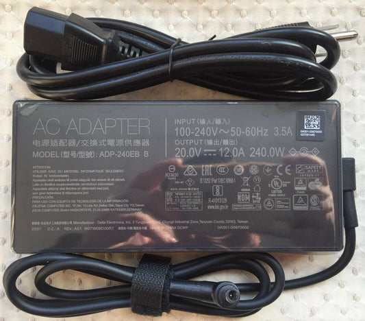 20V 12A 240W AC Adapter Charger ADP-240EB B For ASUS ROG STRIX G15 G513QM-ES94 6.0mm