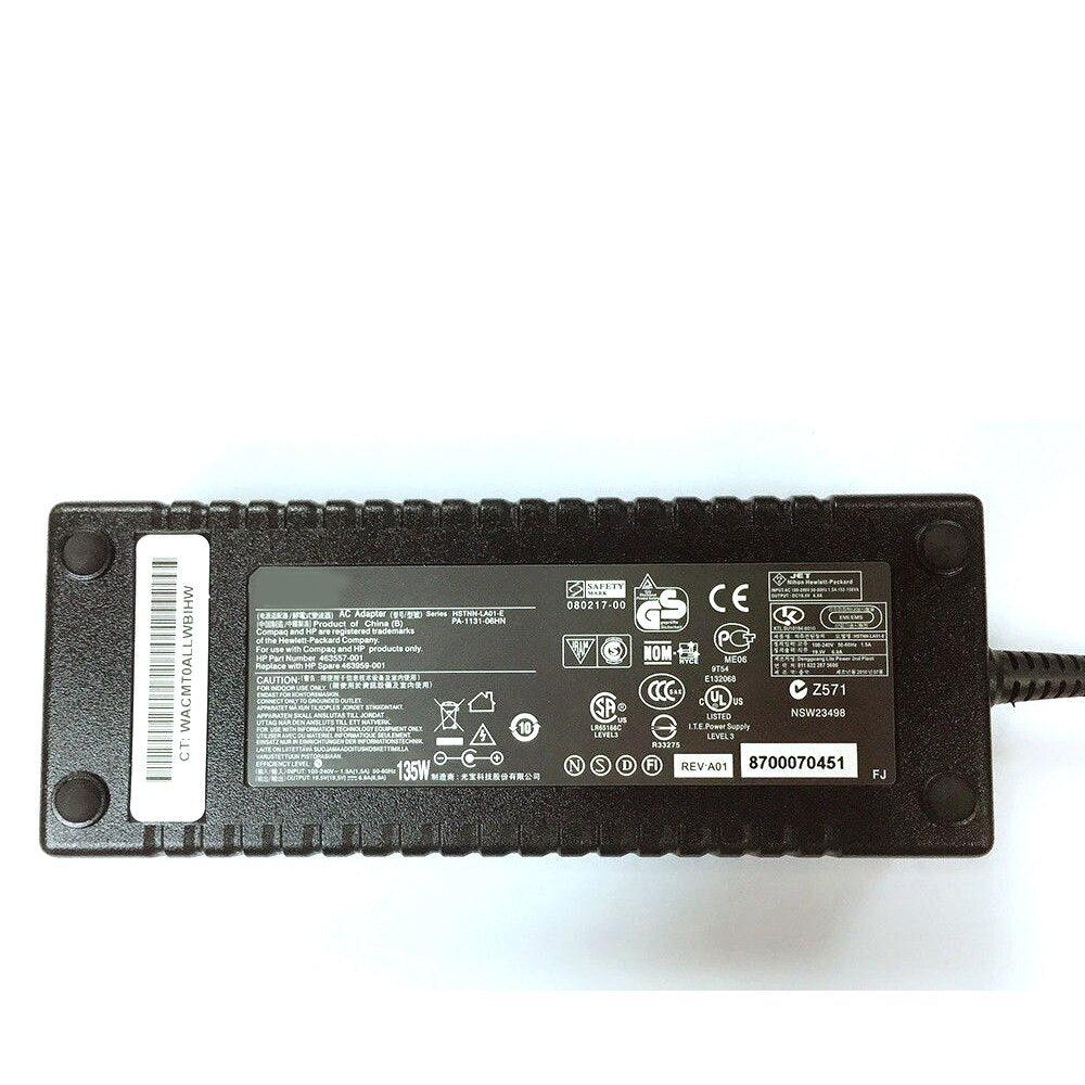 Fit for HP 135W Laptop Charger 19.5V 6.9A