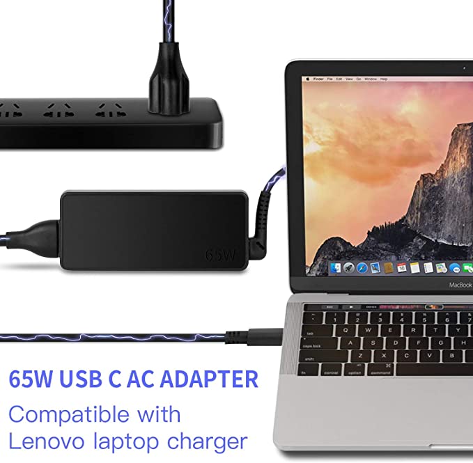 Fit for Lenovo 45W 65W Charger AC Adapter ADLX45YCC3A ADLX45ULCC2A Type-C USB-C