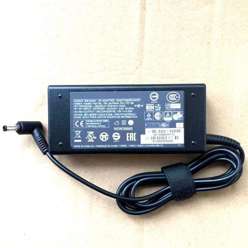 For TOSHIBA 120W Laptop PA5083U-1ACA PA-1121-81 Power Adapter CHARGER 19V 6.32A