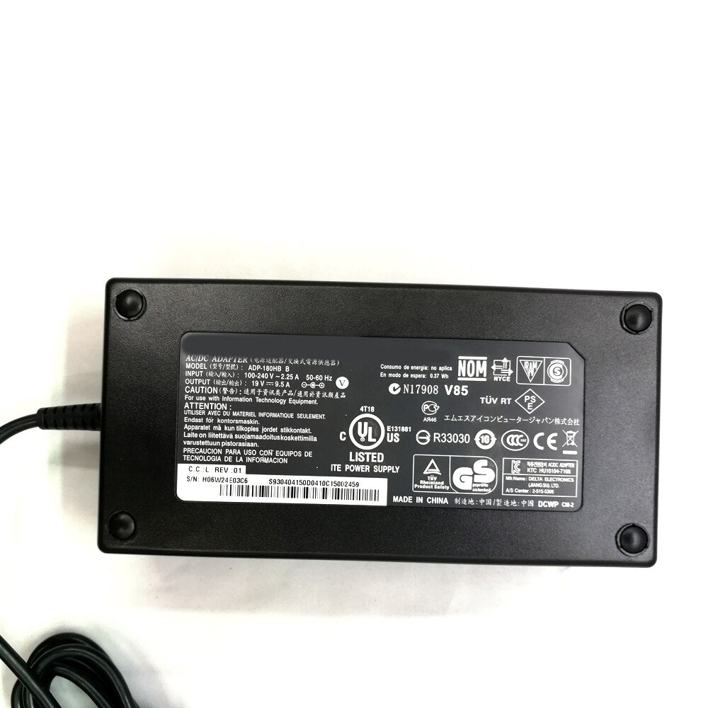MSI Delta 19V 9.5A AC Adapter for MSI AE2420 3D-046US ADP-180HB B