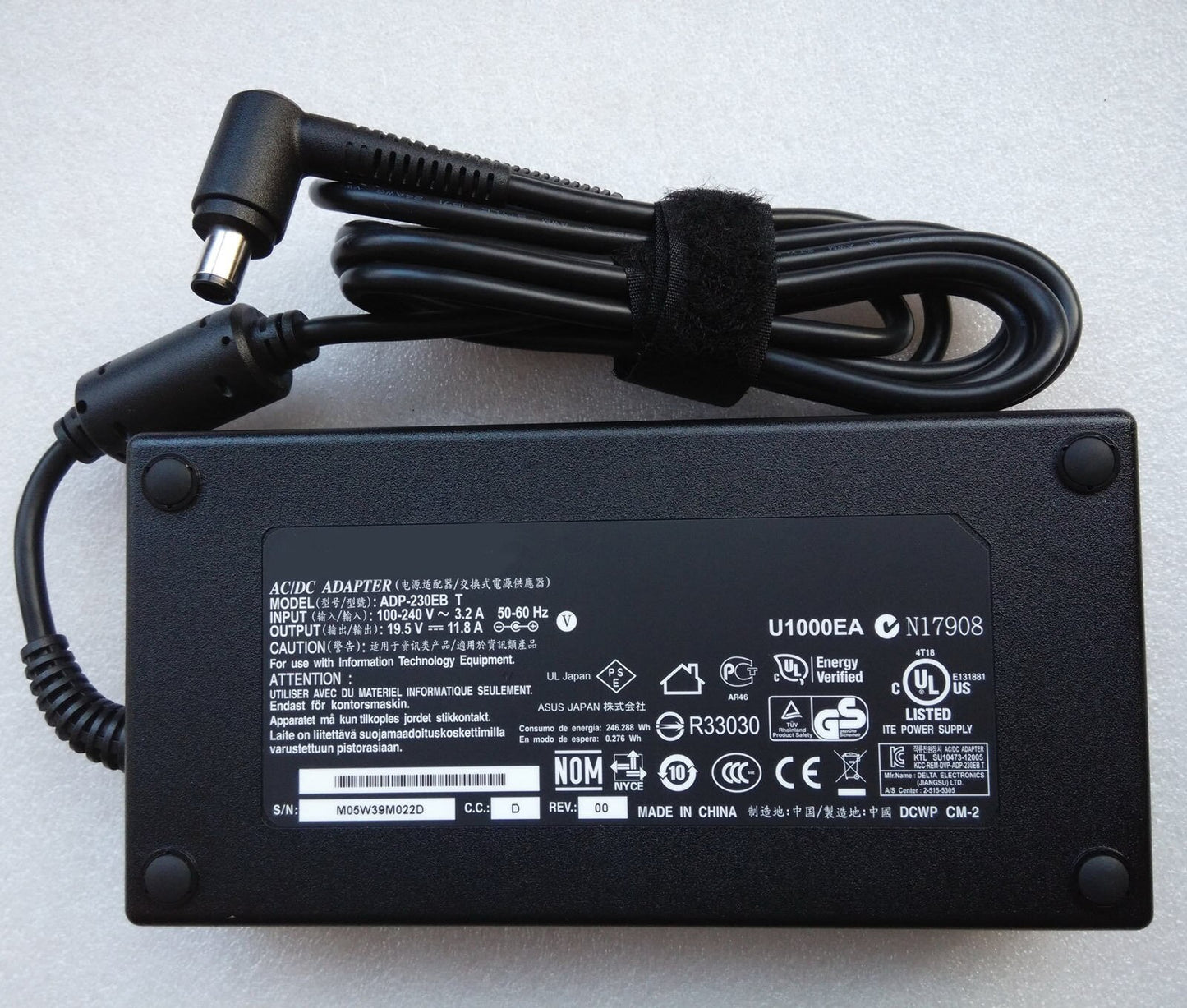 Original 19.5V 11.8A AC Adapter for MSI GT73VR 6RE(Titan SLI 4K)-072PL