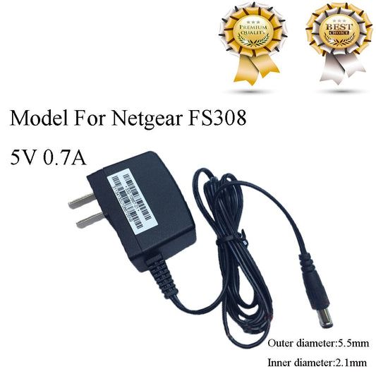 Power Supply Adapter For Netgear WNR614 FS308 5V 0.7A